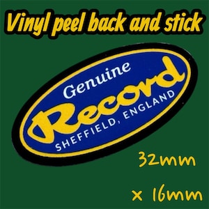 Platenbankschroef vintage vinyl sticker Klassiek gereedschapsgereedschap Made in England echt