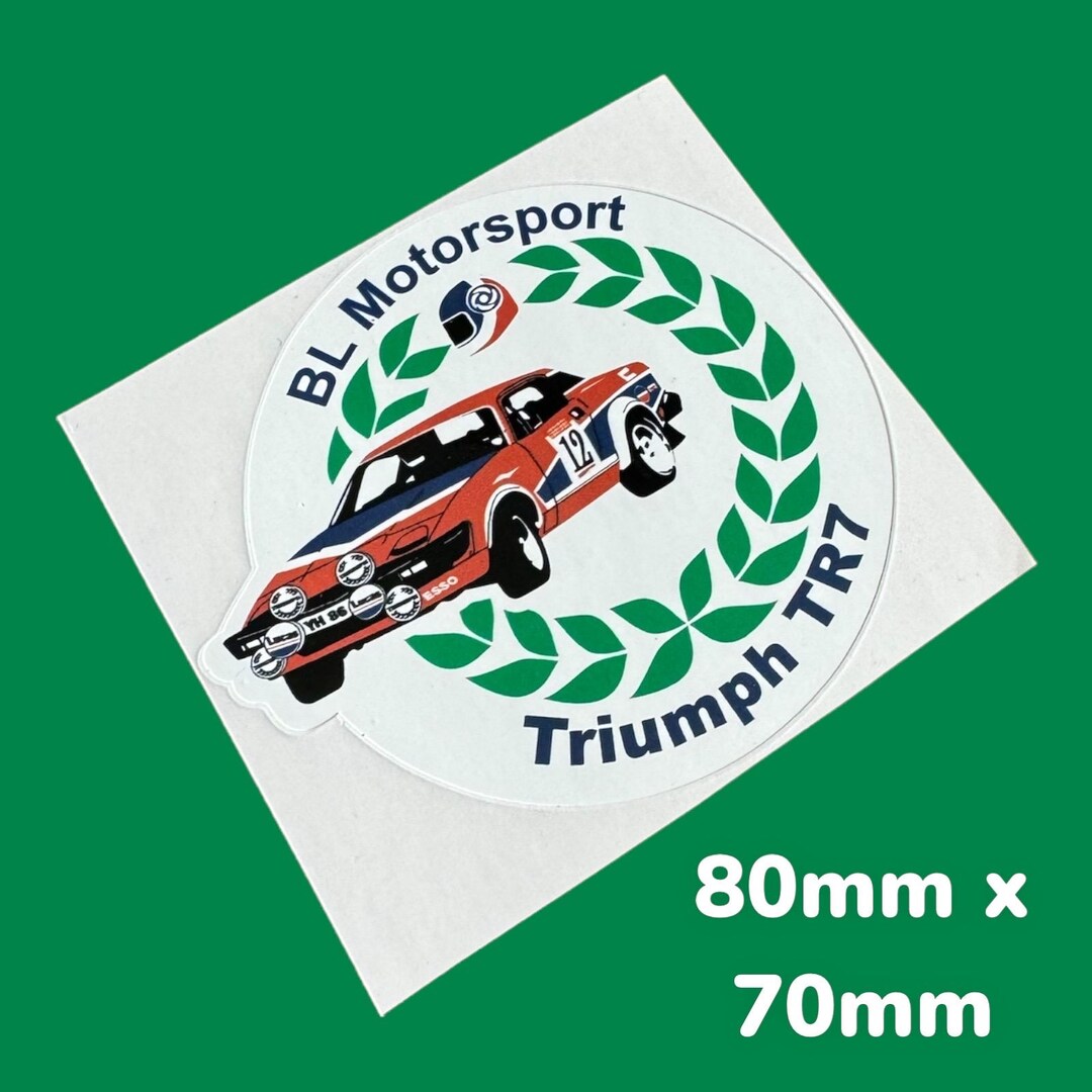 Triumph TR7 Racing Rally Vinyl Sticker Period off Road Rallying Bl ...