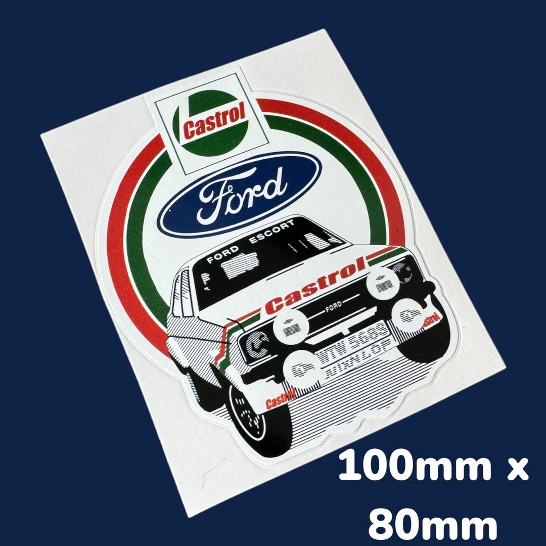 Castrol Sport Rally Vintage Classic Vinyl Sticker Rallye Racing Ford ...