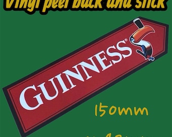 Piękny dzień na naklejkę winylową Guinnessa, jaskinia mężczyzny, pub, bar, Tukan, eksport piwa, ptak, Irlandia, Dublin