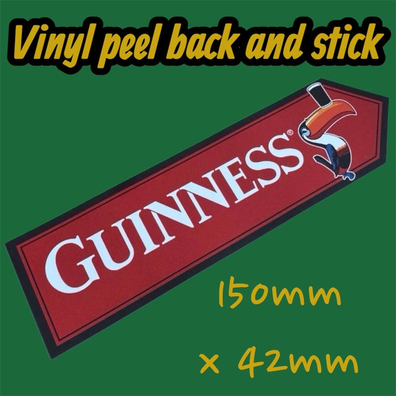 Lovely Day For A Guinness vinyl sticker man cave pub bar Toucan Beer Export Bird Ireland Dublin image 1