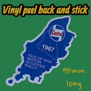 Isle of Man TT 1967 rally sticker vinyl