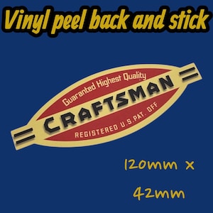 CRAFTSMAN  vinyl sticker tool box spanner chest box classic Hot Rod Rat Race