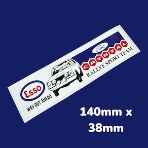 Esso rallye sport team ford crystal racing rally vinyl sticker period off road rallying ford escort Mk1