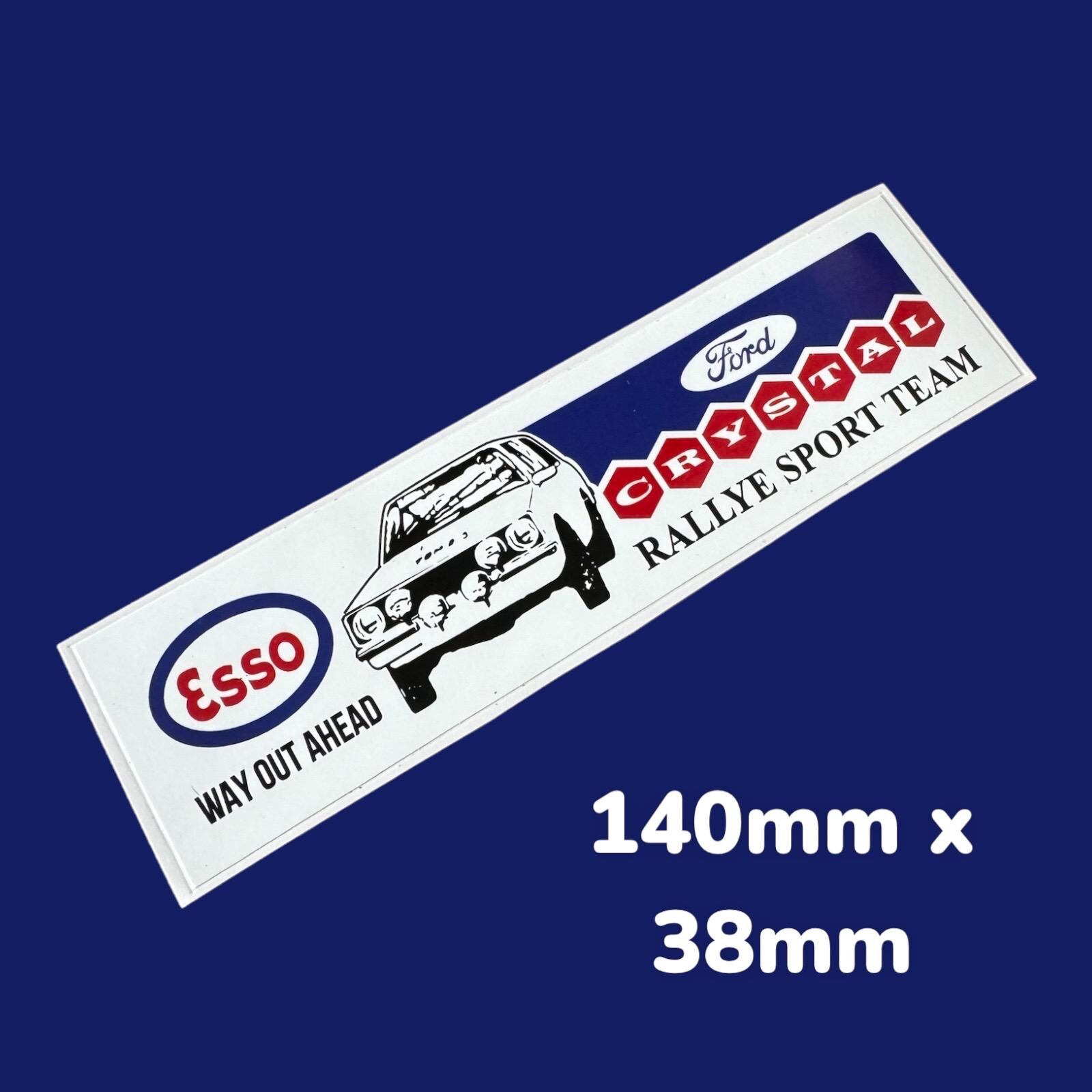 Esso rallye sport team ford crystal racing rally vinyl sticker period off road rallying ford escort Mk1