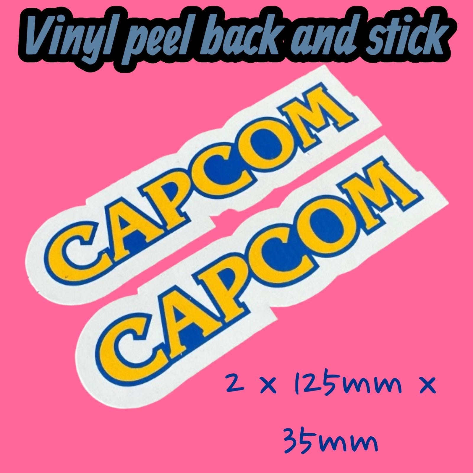 Capcom X2 1980s Logo Vinyl Sticker Decal Retro Arcade Machine Game ...