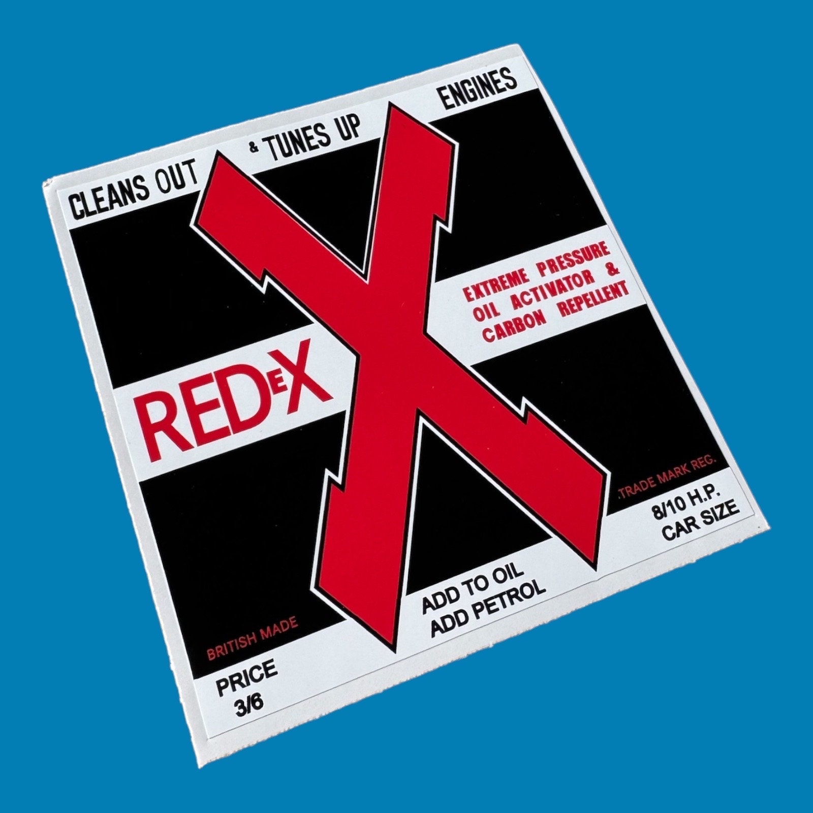 Redex X Additive Oil Vintage Jug Pourer Vinyl Sticker Classic Drum