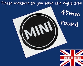45mm  MINI Resin 3D Gel stick on Badge Classic or Modern Bonnet