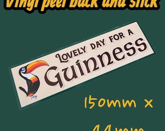 Lovely Day For A Guinness vinyl sticker man cave pub bar Toucan Beer Export Bird