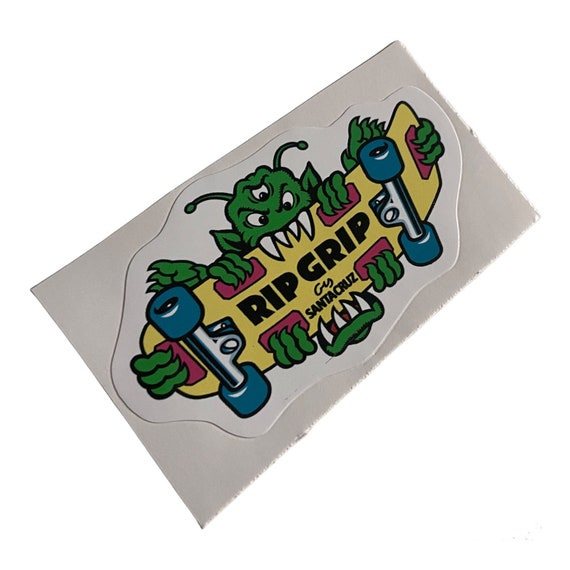 Santa Cruz Rip Grip Sticker Classic Vintage Skateboard Surf Speed