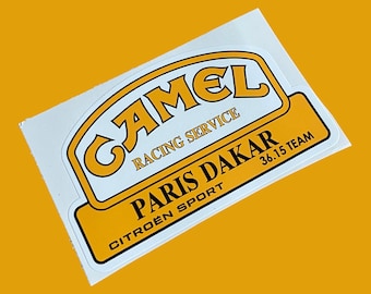 Camel racing rally vinyl sticker period off road rallying