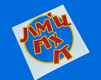 Jimmy savile jim’ll fix it vinyl sticker