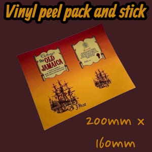 Old Jamaica Vintage Sweet Wrapper Dummy Classic Vinyl Sticker 1960 9p Cadburys