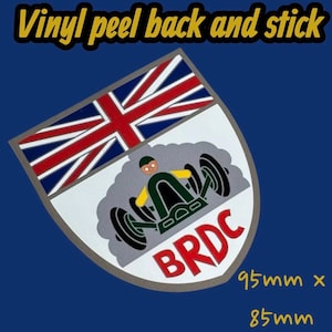 Pegatina de vinilo para coche clásico del Club de Pilotos de Carreras Británicas (BRDC)