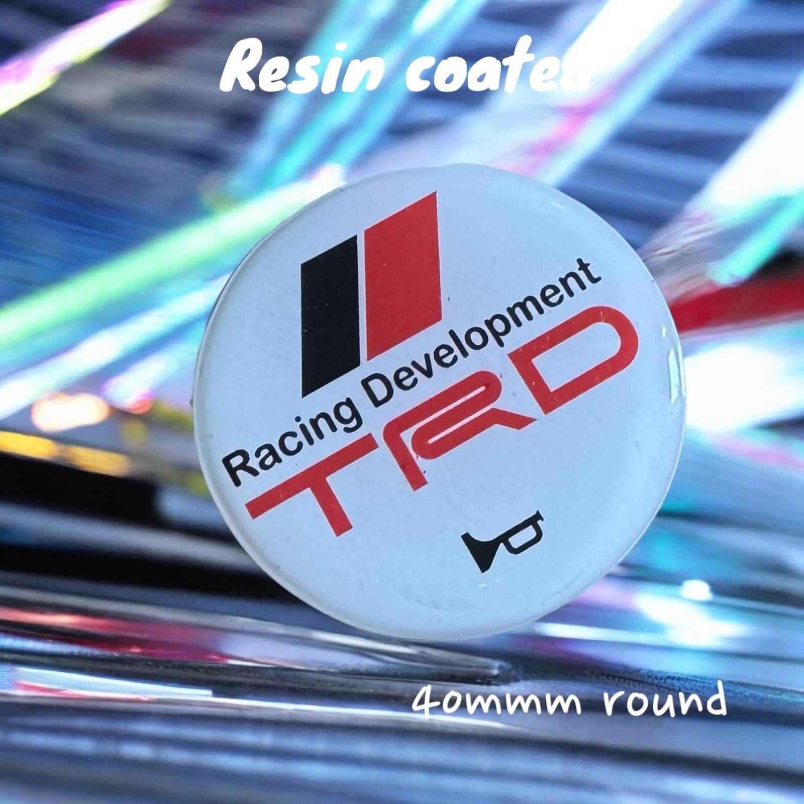 40mm TRD Racing Development Horn Push Resin 3D Gel Stick on Badge