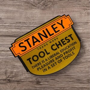 Pegatina para la restauración del cofre de herramientas Stanley, avión vintage, herramienta SW, calcomanía Sweetheart