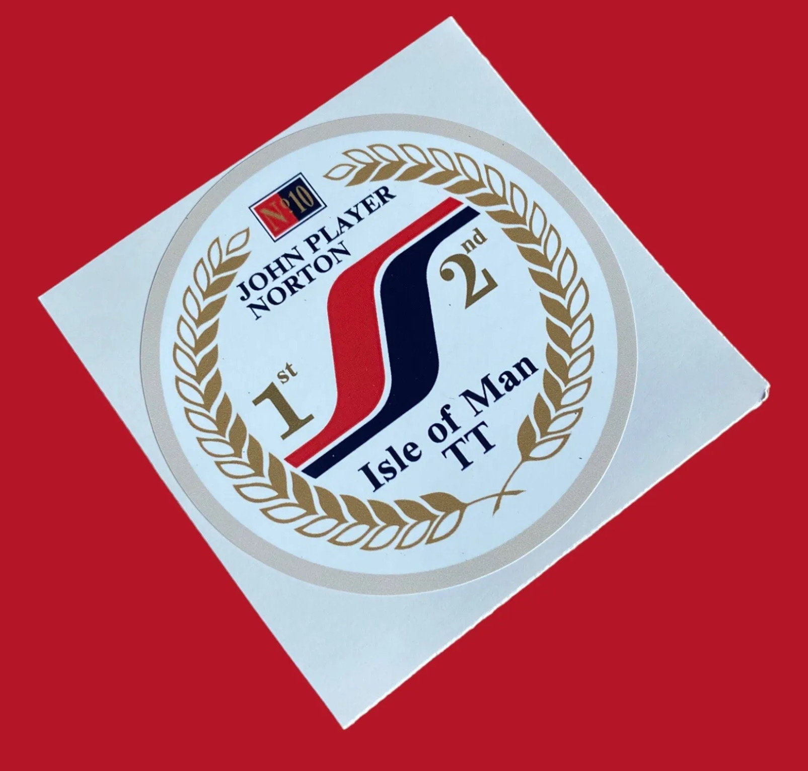 Isle Of Man TT Races Manx Triskelion Sticker – 75mm Glossy Vinyl – 2 Decals For Helmet Or Bike