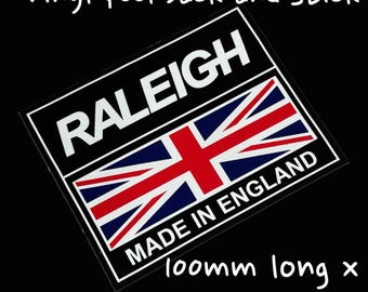 Raleigh frame Vinyl Sticker Made in England Vintage Classic chopper grifter uk 60s70s