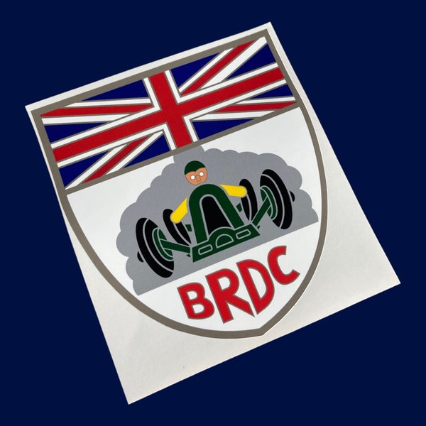 BRDC British Racing Drivers Club Sport Motoring Vinyl Sticker Classic Car Badge