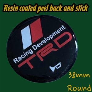 38 mm TRD Racing Entwicklung horn Druckharz 3D Gel Stick auf Badge Classic oder Modern Car Toyota
