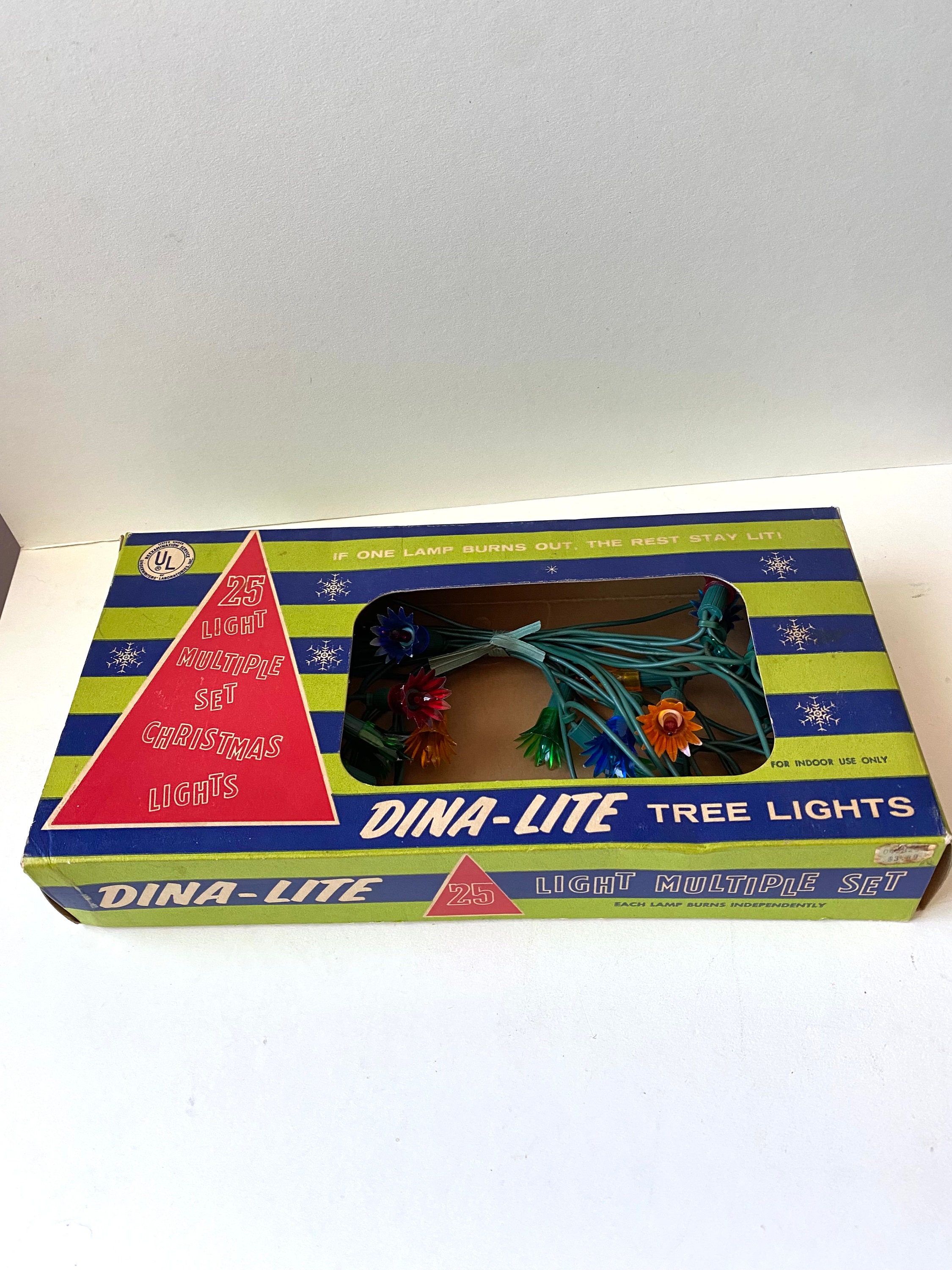 Dyna Light Vintage Christmas String Lights With Reflectors Etsy