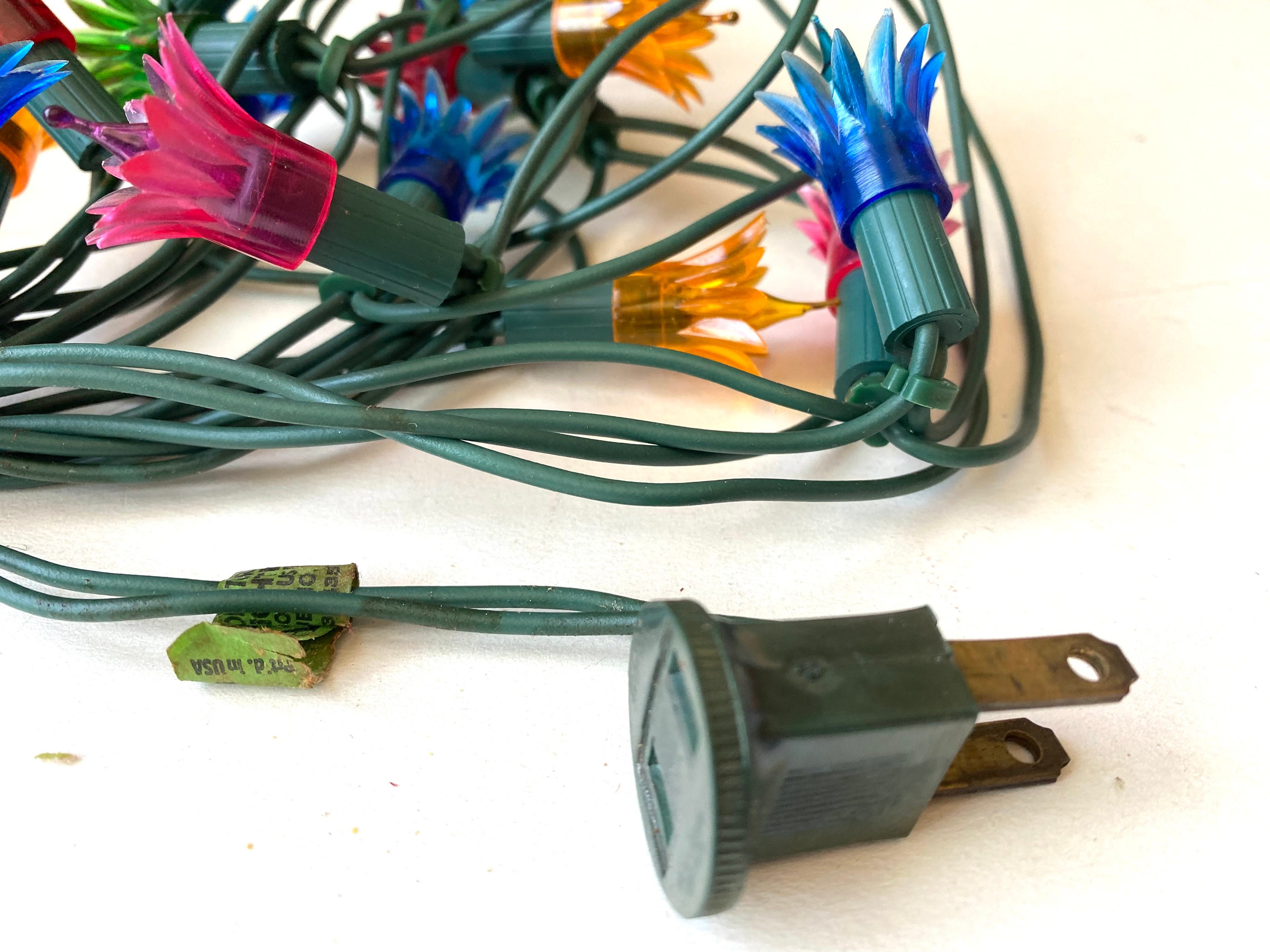 Dyna Light Vintage Christmas String Lights With Reflectors Etsy