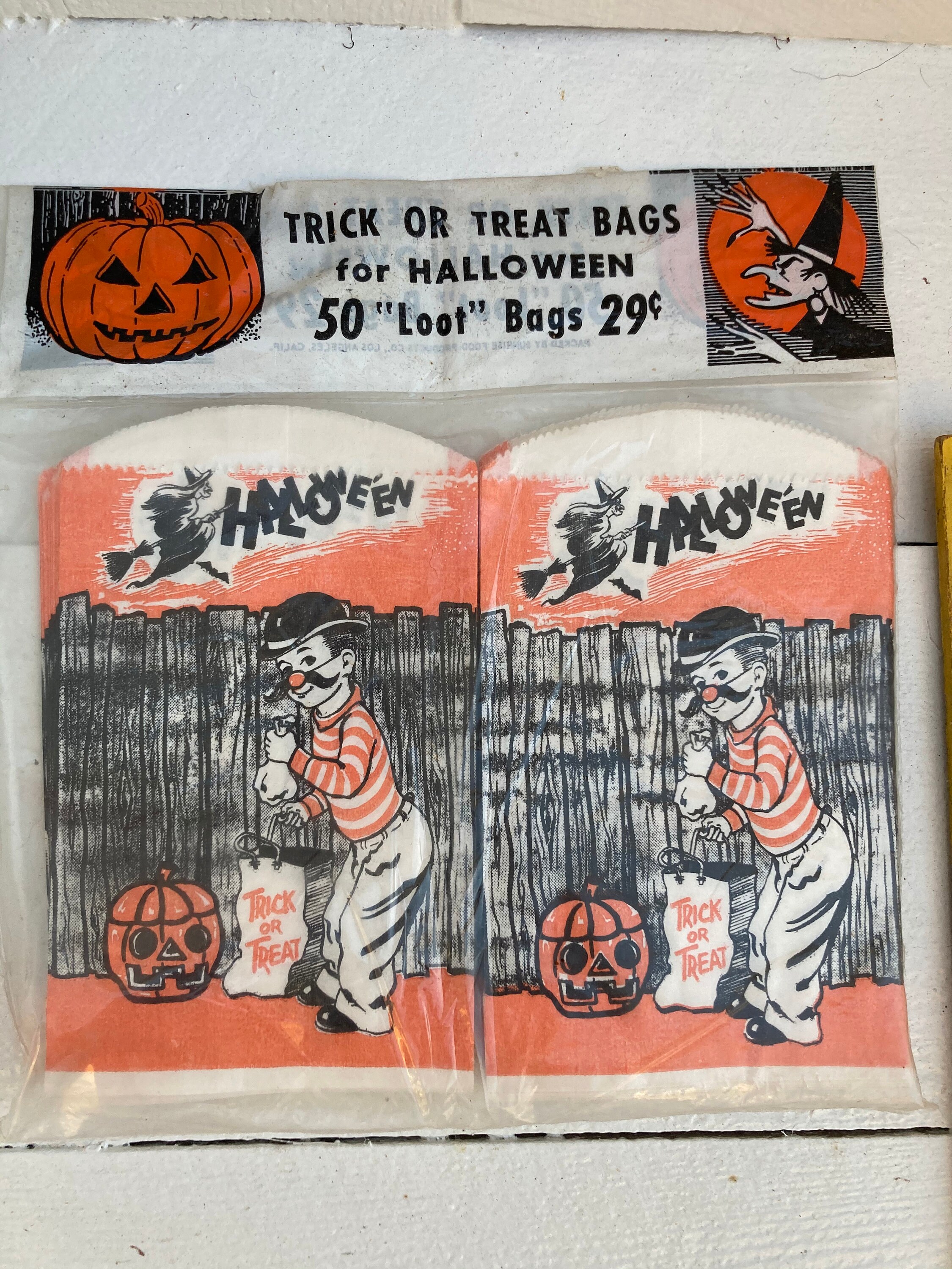 Vintage Halloween Decor Trick Or Treat Bags 50 Bags New Old Etsy