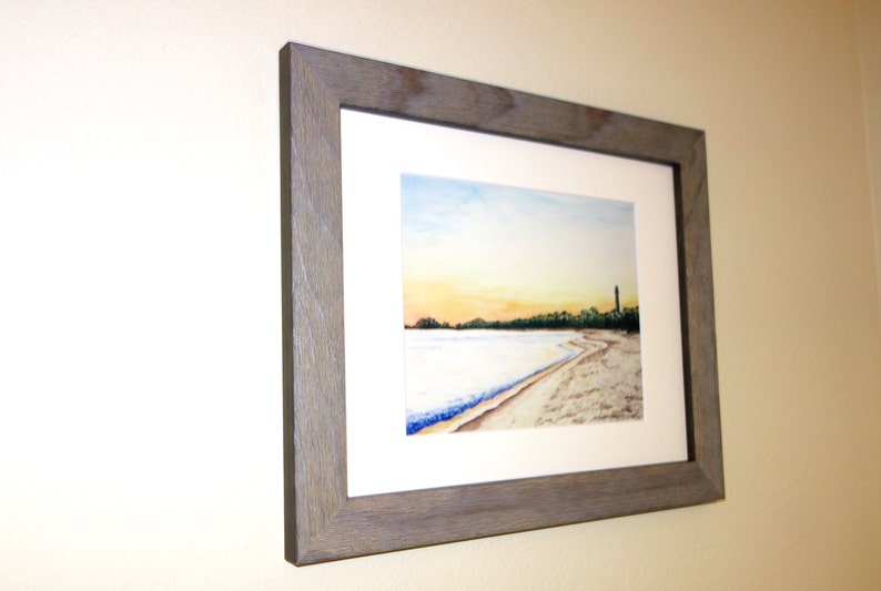 Pensacola Lighthouse, Florida Beach, NAS, Ocean Watercolor Painting