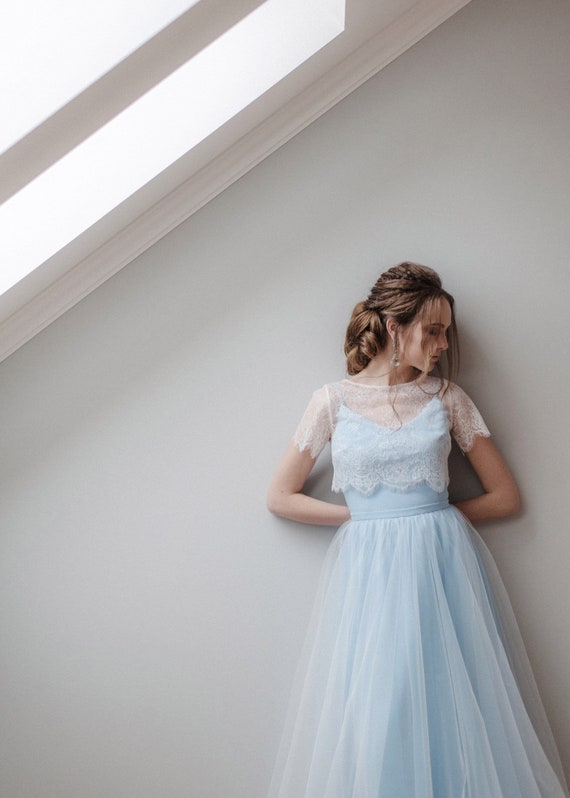Romantic White Button Lace Short Sleeves Homecoming Dress Romantic White Button Lace Short Sleeves Homecoming Dress