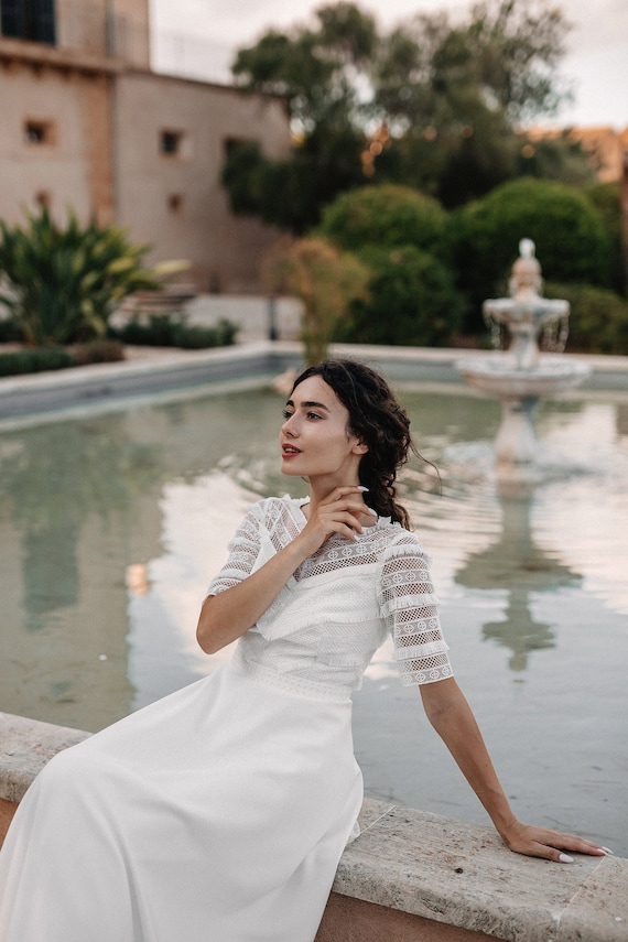 Buy Whimsical Lace Wedding Dress: Custom Bohemian Macrame Elopement Gown Online in India - Etsy Buy Whimsical Lace Wedding Dress: Custom Bohemian Macrame Elopement Gown Online in India - Etsy
