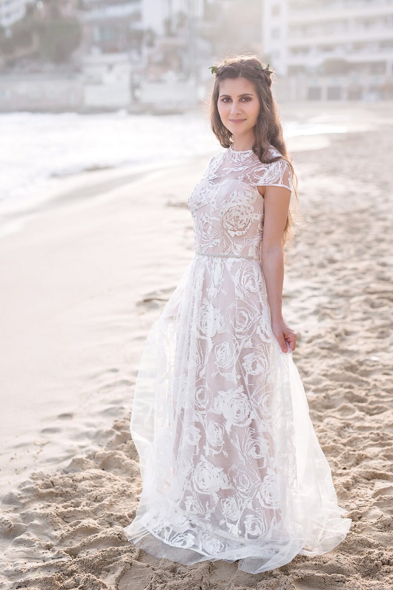 【新品】　Emboridered Lace Back Dress XSCAPE Embroidered Lace V-Back Dress - Macy's