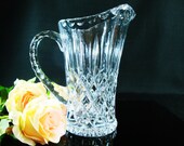 Waterford Crystal Lismore Footed Pitcher, ESTATE CRYSTAL Footed Vintage Pitcher, Vintage Waterford Crystal Pitcher
