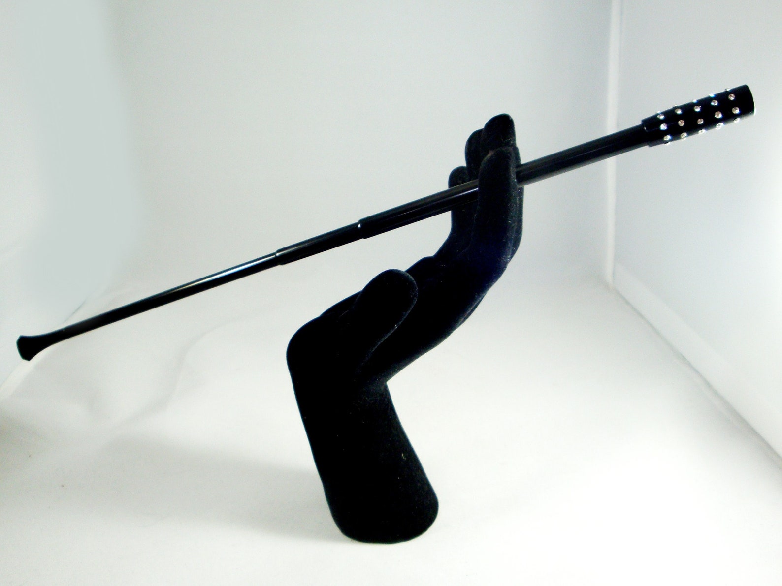 Black Rhinestone Cigarette Holder Long Black Cigarette Etsy