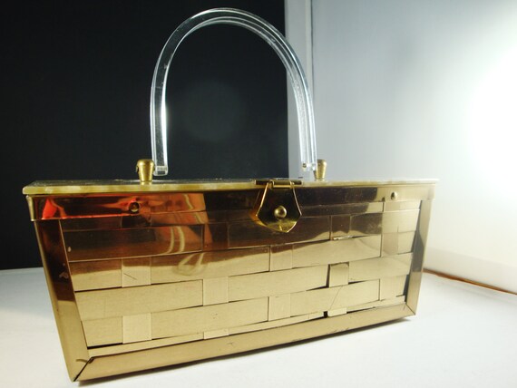 Vintage Basketweave Lucite Purse, 50's Dorset Rex