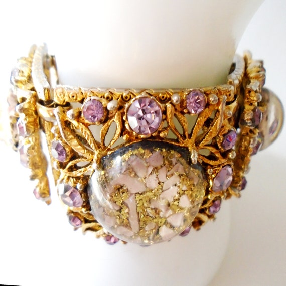 SELRO Violet Rhinestone Pink Glitter Bracelet, Boo