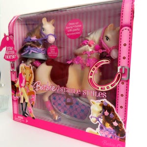 Barbie Stable Styles NIB, Dress Up Tawny Me & My Horse, Barbie Horse Tawny Playset, Mattel Barbie Me and My Horse 2006