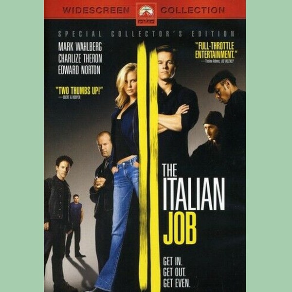 The Italian Job DVD, Widescreen Collectors Edition, Mark Wahlberg, Charlize Theron, Edward Norton, Jason Statham, Donald Sutherland