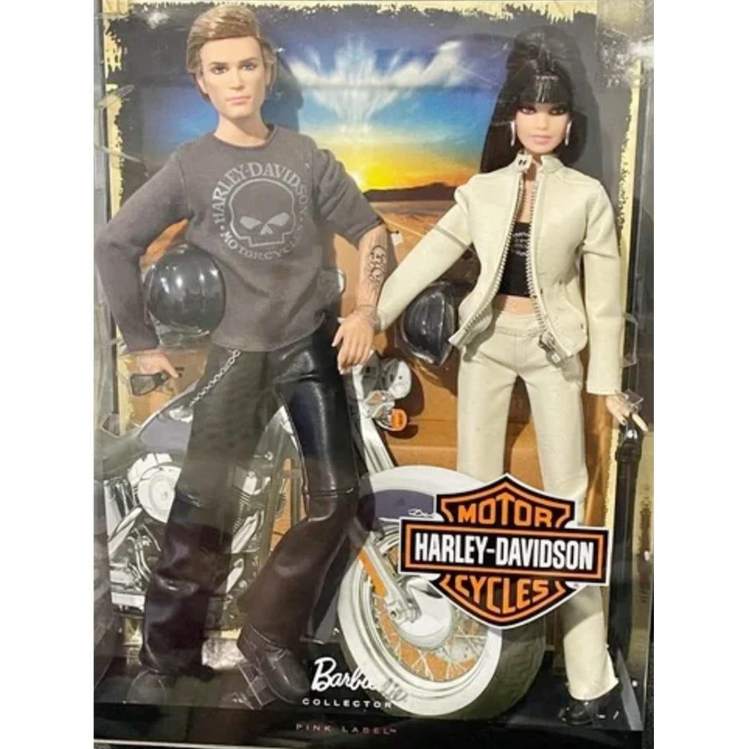 Barbie HARLEY DAVIDSON Brune Mattel 1998 NRFB