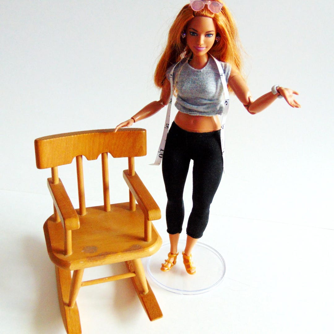 Wood Kohner 50s Dollhouse Rocking Chair, Vintage Wood Doll Rocking ...