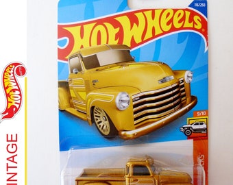 Hot Wheels Gold LA TROCA, HW Hot Trucks Gold Truck, 1 64 Scale Die Cast Vintage Truck Hot Wheels