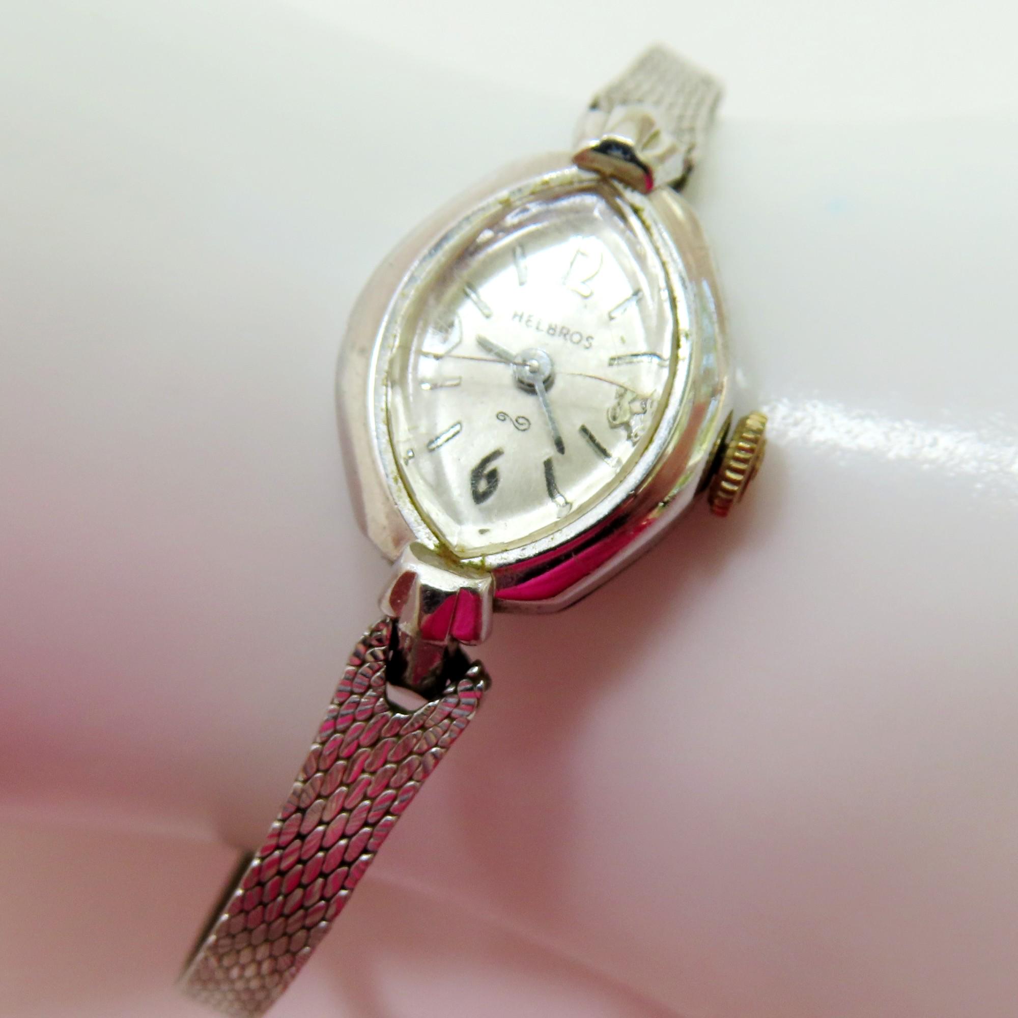 Vintage Helbros ladies wristwatch --- missing Band 10krgp Helbros Vintage Wind-Up Ladies Watch, 10K RGP, Real-Tested  main image 2