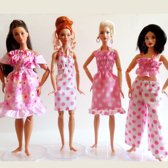Petite Barbie Clothes Handmade Barbie Dress, Curvy Tall Original