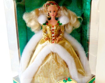 Happy Holidays Barbie Doll MINT, 1994 Happy Holidays Christmas Barbie Doll NRFB, Vintage Christmas Barbie Doll