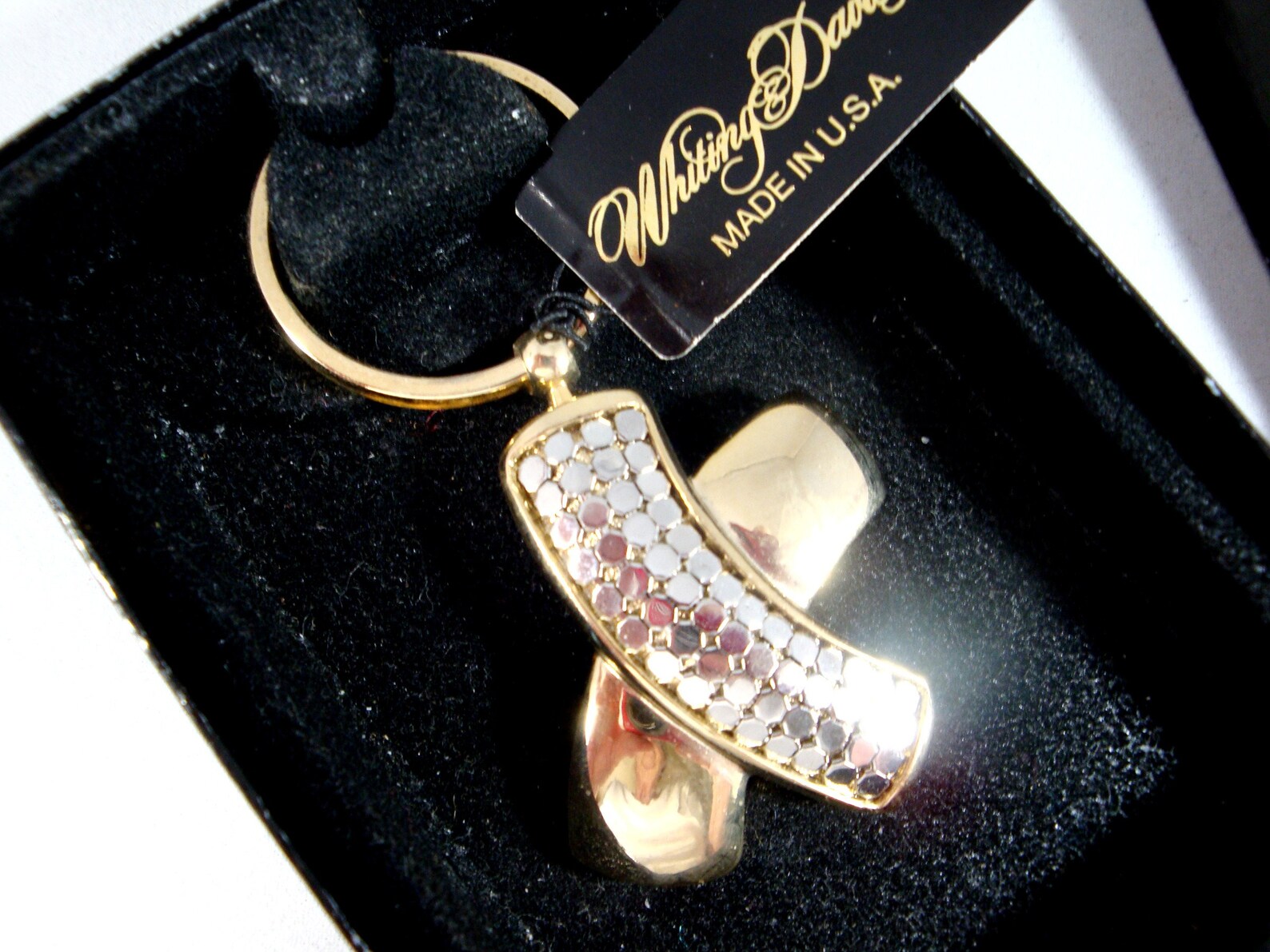 Whiting and Davis Mesh XO Key Ring Gold Silver XO Key Ring. Etsy