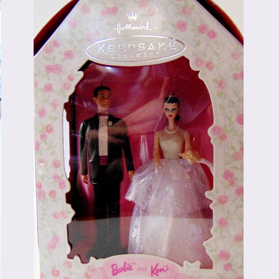 1962 Barbie Ken Hallmark Ornament Original 1962 Barbie Wedding Ornament Reproduction Barbie Ken Wedding Christmas Ornament Etsy