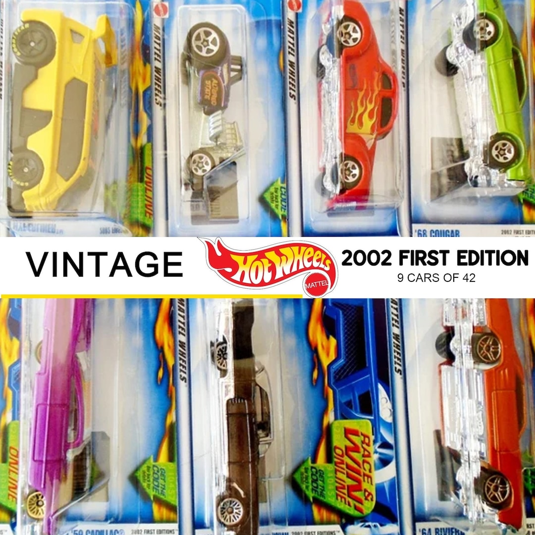 Hot Wheels 2002 First Edition Set of 9 NIP, First Edition 2002 Hot