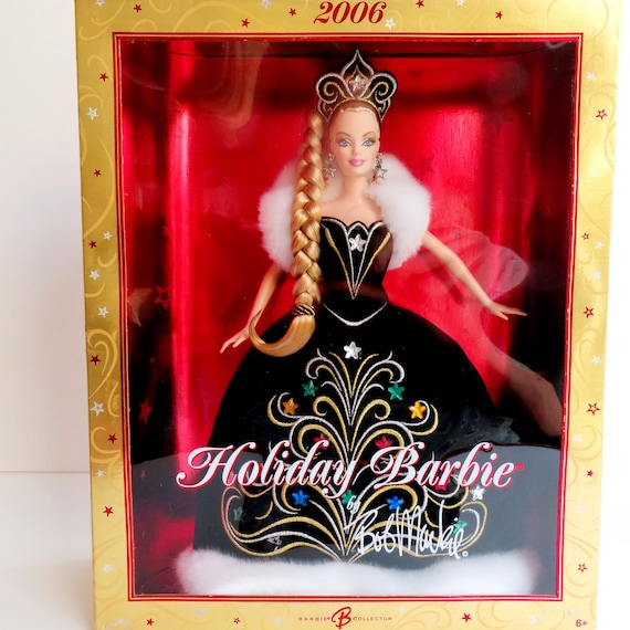 BOB MACKIE Holiday Barbie Doll, Christmas Holiday Barbie Doll NRFB