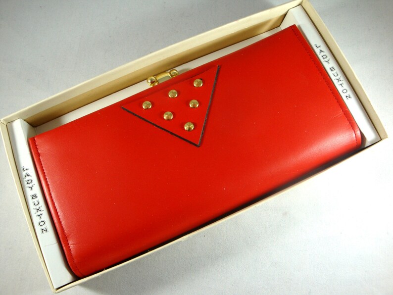 Vintage Lady Buxton Wallet Buxton Red Leather Checkbook Etsy