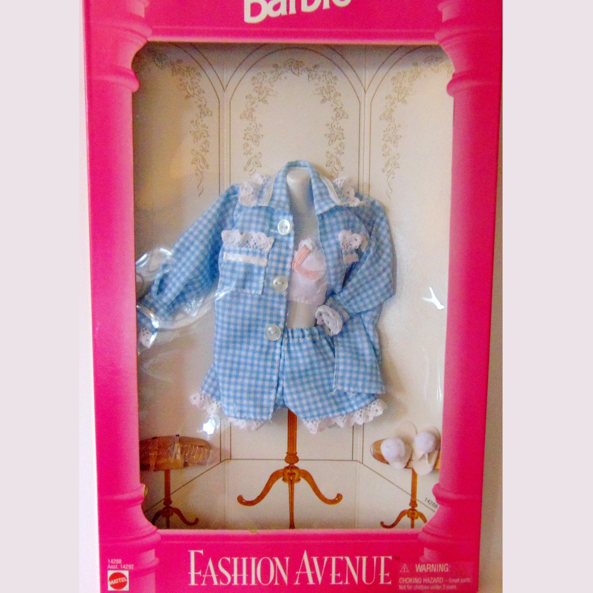 Barbie Blue Gingham LINGERIE, Barbie Fashion Avenue LINGERIE
