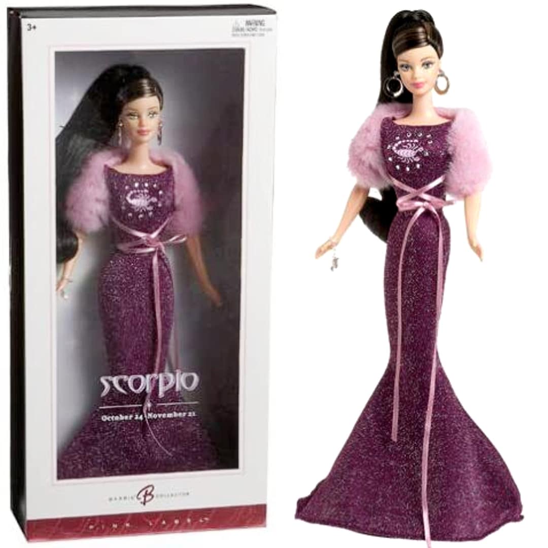 Zodiac Barbie Doll, Scorpio Pink Label Barbie Collector Doll, Zodiac